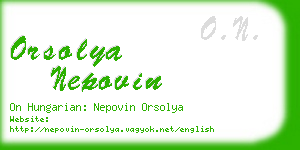 orsolya nepovin business card